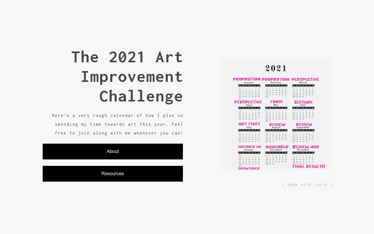 The 2021 Art Improvement Challenge